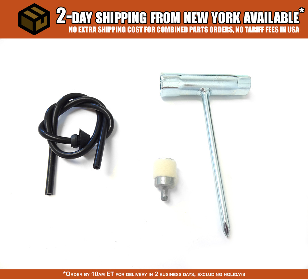 Zenoah G320 32cc fuel line and filter kit with spark plug tool