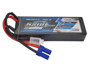 NHX Muscle Pack 2S 7.4V 5200mAh 50C Hard Case LiPO Battery w/ EC5 Connector