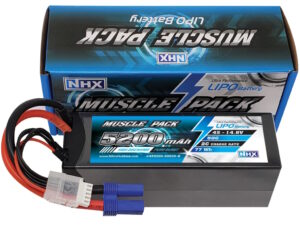 NHX Muscle Pack 4S 14.8V 5200mAh 50C Hard Case Lipo Battery w/ EC5 Connector