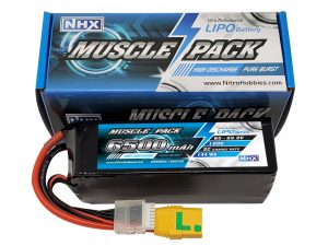 NHX Muscle Pack 6S 22.2V 6500mAh 100C LiPO Battery w/ XT90 Connector