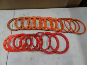 Used Red and orange plastic beadlocks, good condition