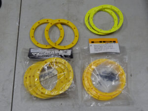 Used and new Yellow plastic Baja beadlocks, new and good condition