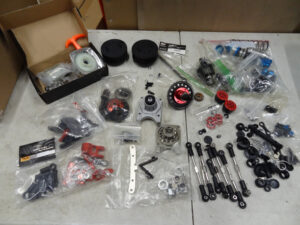 Used Rovan KM LOSI LT/X2/5IVE-T parts lot, CNC upgrades + stock parts, nice center spool