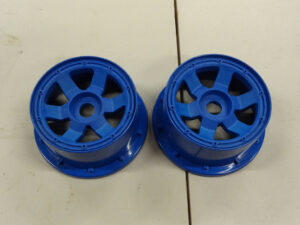 2x Blue Nylon Baja Front rims, good condition