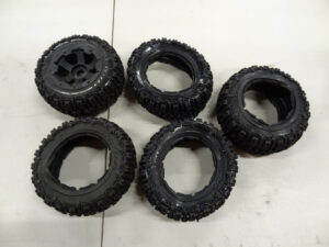 Rovan excavator tires, 1x wheel, 5x tires, used and like new, 195x80