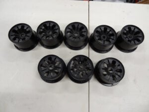 KM Baja nylon rims, black, 5x read, 3x front, for baja, like new