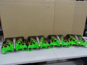 Primal RC 1/5 scale grave digger lexan body, nose only, 4x, paint scratch