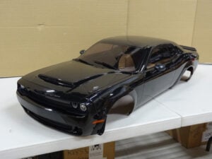 Primal RC Challenger body, black, with LED installed, light scratches on body