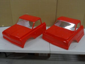 Primal RC Truck body MT, front cab only, 2x, red, scratch + dent