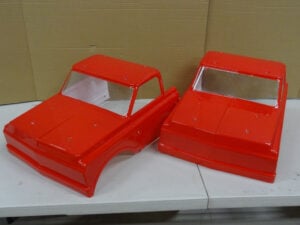 Primal RC MT Body, front cab only, 2x, red, scratch + dent
