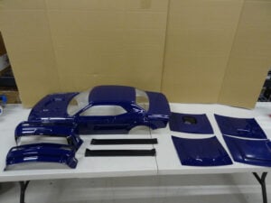 Primal RC 1/5 Challenger body set, lexan, custom blue/purple color