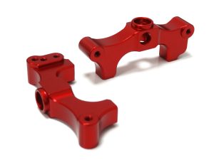 Primal RC Challenger Billet Aluminum Disc Brake Caliper Mounts, Base (2) Red